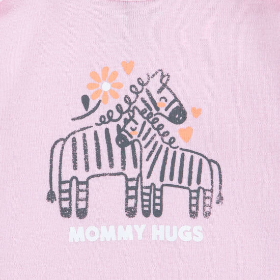 Pack de 3 Bodies Niña Zebra Rosada 6m